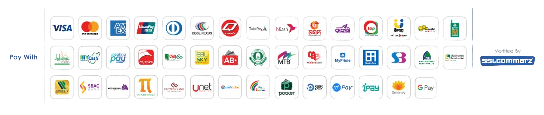 Accepted payment methods via SSLCommerz